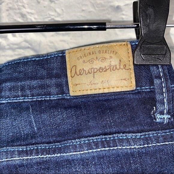 Aeropostale Lola cropped jegging blue sz 3/4 - Picture 7 of 9